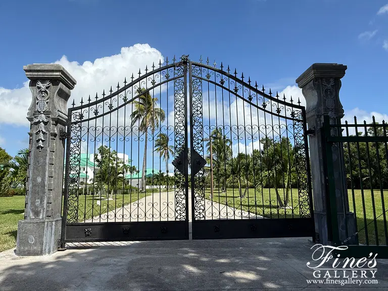 Natural Stone Posts & Gates ( With Electric Door Installation )